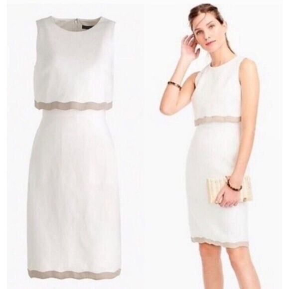 J. Crew Dresses & Skirts - J.Crew Going Places Sheath Dress White Size 8